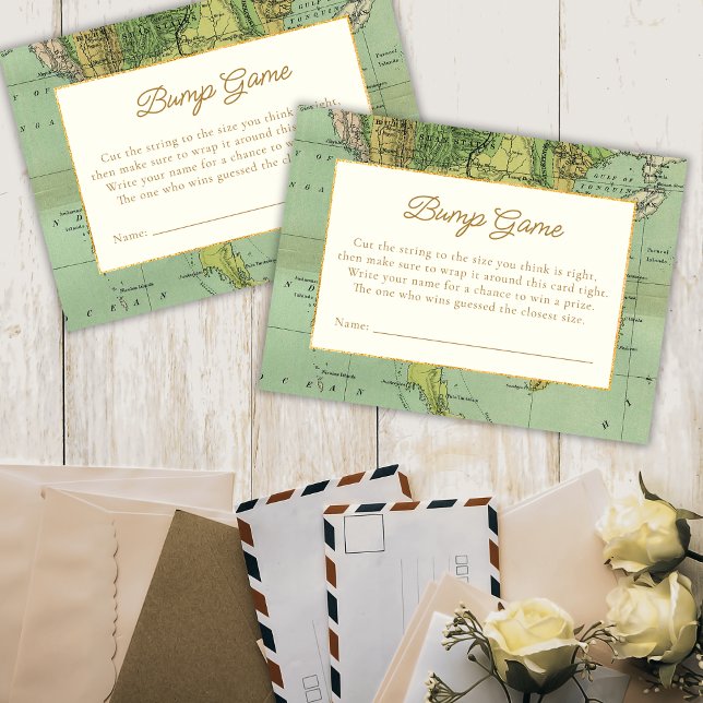 Tarjeta De Recepción Viaje Baby Shower Adivina el juego del bulto (Subido por el creador)