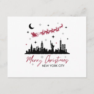 Tarjeta De Recepción Viaje de Navidad a Nueva York, Feliz Navidad Nueva