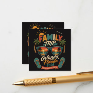Tarjeta De Recepción Viaje Familiar Orlando Florida 2026
