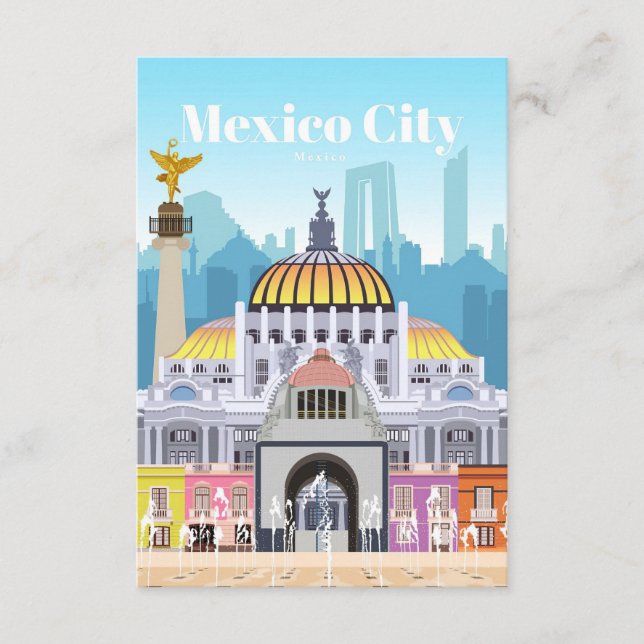 Tarjeta De Recepción Viajes De Arte De Viaje A Ciudad De México (Anverso)