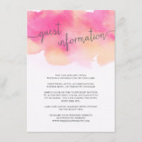 Vibrante Dreams Guest Information Card / Peach ros
