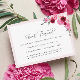 Tarjeta De Recepción Vibrante solicitud de libro de navidad con flores