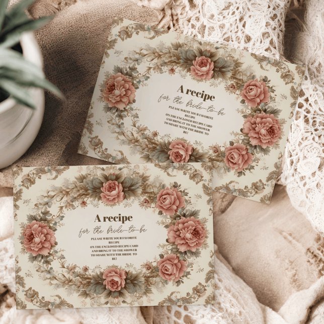 Tarjeta De Recepción Victoria Royal Elegance Bridal Shower (Subido por el creador)