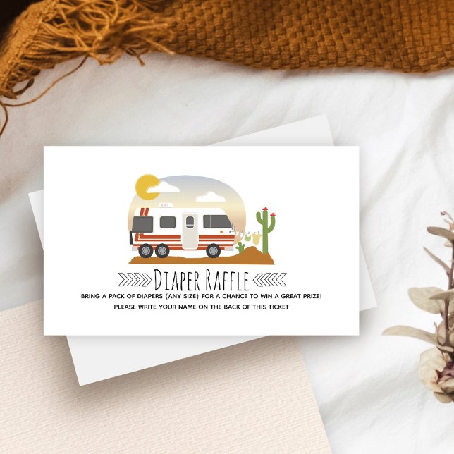 Tarjeta De Recepción Viejo desierto de RV Baby Shower Diaper Raffle (Subido por el creador)