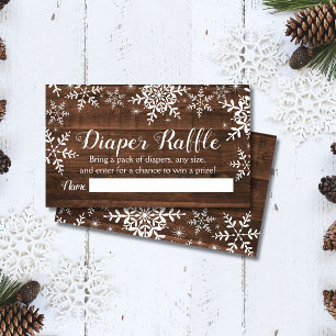 Tarjeta De Recepción Viento Rústico Baby Shower Diaper Raffle Ticket