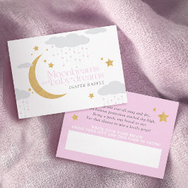 Tarjeta De Recepción Vigas de luna color rosa ducha de bebé rifa de pañ