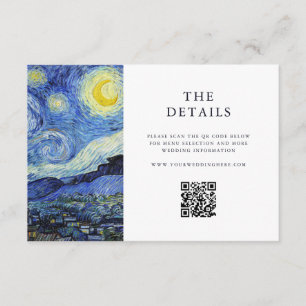 Tarjeta De Recepción Vincent Van Gogh Starry Night Boda