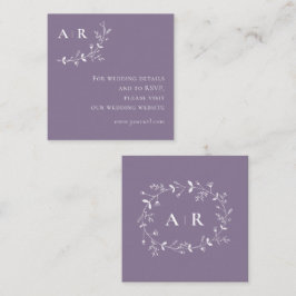 Tarjeta De Recepción Vine Scroll Boda Website Detalles Purple