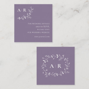 Tarjeta De Recepción Vine Scroll Boda Website Detalles Purple