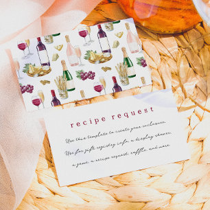 Tarjeta De Recepción Vino Antes de Votos Bridal Shower de Vino