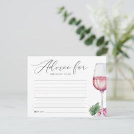 Tarjeta De Recepción Vino antes de Vows Bridal Shower Advances y Wiers