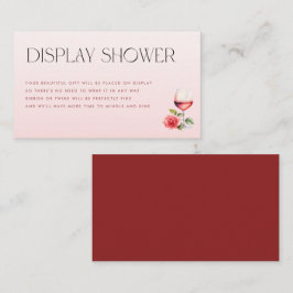 Tarjeta De Recepción Vino Antes De Vows Pantalla De Vino Ducha De Briga