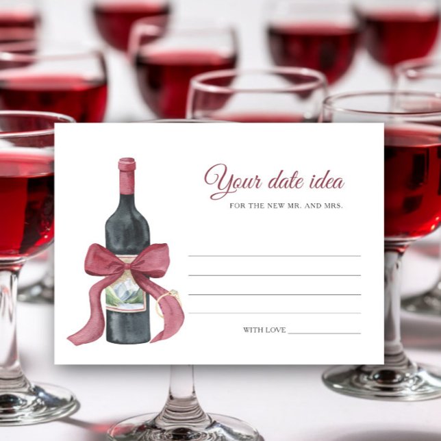 Tarjeta De Recepción Vino before Vows Bridal shower Date night ideas (Subido por el creador)