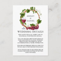 Vinos de uva acuarela Detalles del Boda Wreath Wre