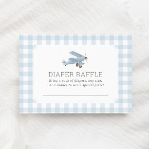 Tarjeta De Recepción Vintage Airplane Travel Baby Diaper Raffle Ticket