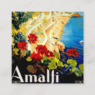 Tarjeta De Recepción Vintage Amalfi Italy Europe Travel Card