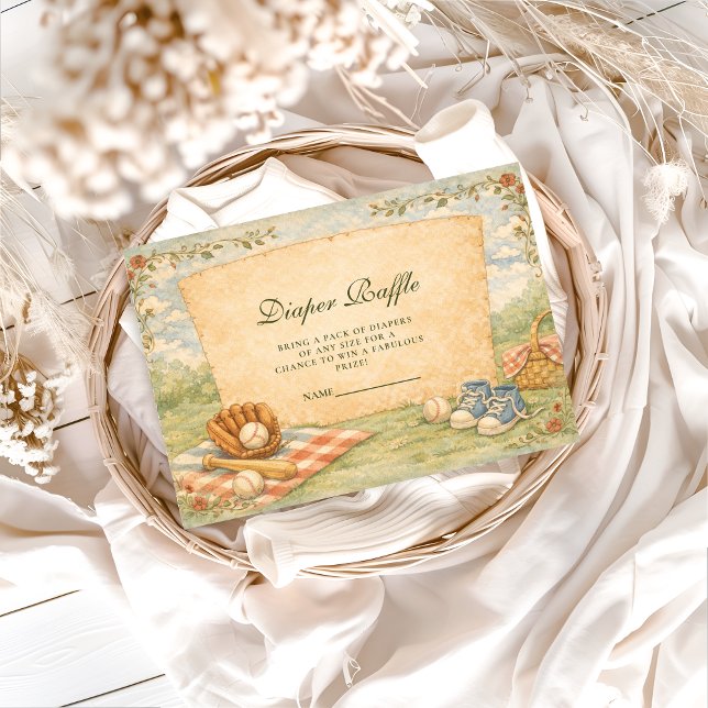 Tarjeta De Recepción Vintage Baseball Diapper Raffle (Subido por el creador)