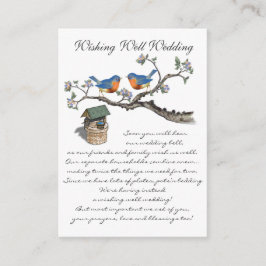 Tarjeta De Recepción Vintage Bluebirds Wire Well, sitio web Insertar