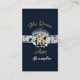 Tarjeta De Recepción Vintage Boho Silver Quinceañera