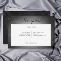 Vintage Dark Gótico Negro Damask Wedding Receptor
