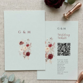 Tarjeta De Recepción Vintage Dove Gray Pale Ash Pastel Wedding