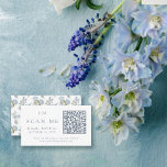 Tarjeta De Recepción Vintage Dusty Blue Monogram QR Code Wedding RSVP<br><div class="desc">La "Vieja Tarjeta de Alojamiento RSVP de Boda de Monograma QR Dusty Azul Vintage" combina con elegancia el encanto vintage con la comodidad moderna. El anverso de la tarjeta está diseñado con un elegante monograma con una elegante fuente de inspiración vintage en la parte superior, y debajo, un código QR...</div>