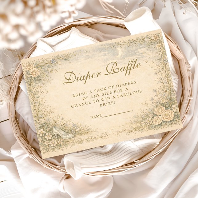 Tarjeta De Recepción Vintage Fairytale Garden Diapper Raffle (Subido por el creador)