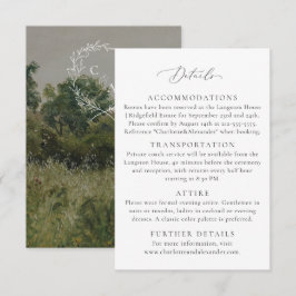Tarjeta De Recepción Vintage Field, detalles de boda inspirados en el a