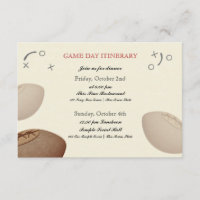 Vintage Football Pass Bar Mitzvah Itinerary