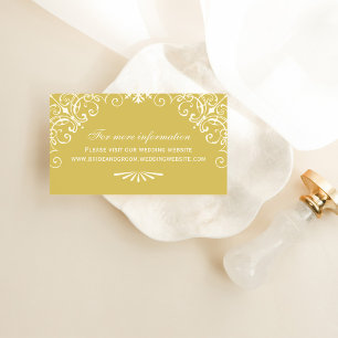 Tarjeta De Recepción Vintage Gold y Ivory Art Deco Boda sitio web