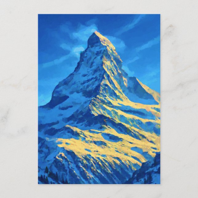Tarjeta De Recepción Vintage Matterhorn (Anverso)