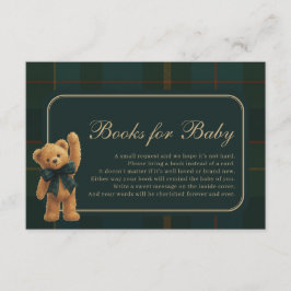 Tarjeta De Recepción Vintage Polo Teddy Bear Books for Baby Boy