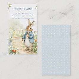 Tarjeta De Recepción Vintage Rabbit Garden Baby Shower Diaper Raffle