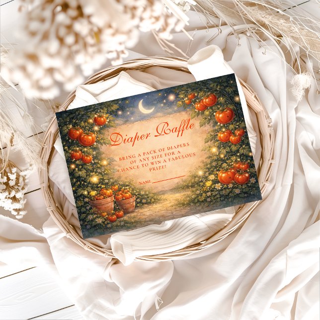 Tarjeta De Recepción Vintage Tomato Garden Diapper Raffle (Subido por el creador)