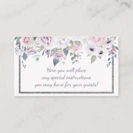 Tarjeta De Recepción Violet Rosa Silver