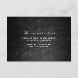 Tarjeta De Recepción Vip Glam Black Boda Hotel Alojamiento