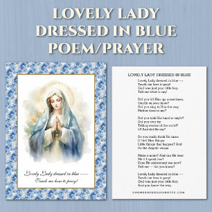 Tarjeta De Recepción Virgen María Jesucristo Señora encantadora vestida