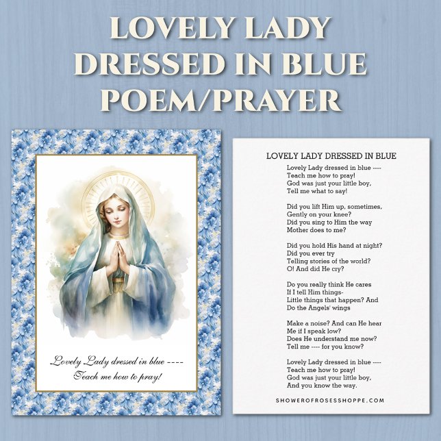 Tarjeta De Recepción Virgen María Jesucristo Señora encantadora vestida (Subido por el creador)