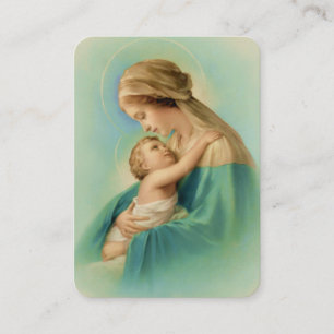 Tarjeta De Recepción Virgen María Jesucristo Señora encantadora vestida