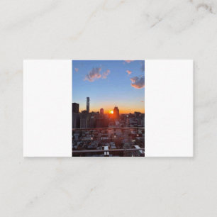 Tarjeta De Recepción Vista de la azotea al atardecer del horizonte de l