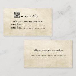 Tarjeta De Recepción Vista de pergamino de tipos de letra de libros de 