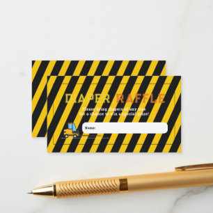 Tarjeta De Recepción Volcar Camión Construcción Baby Shower Diaper Raff