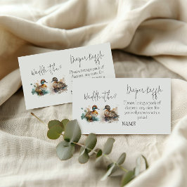 Tarjeta De Recepción Waddle It Be Duck Género Revelación Diaper Raffle