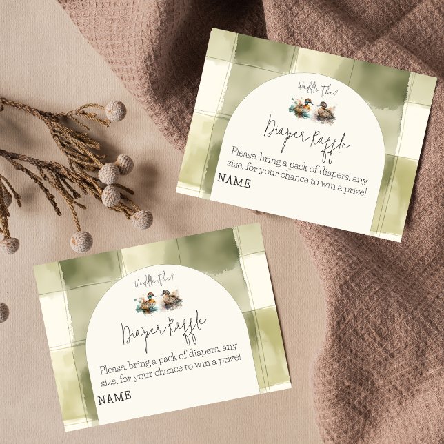 Tarjeta De Recepción Waddle It Be Duck Género Revelar Diaper Raffle Gam (Subido por el creador)