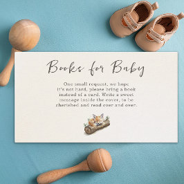 Tarjeta De Recepción Warm Beige Woodland Fox Books Request