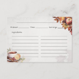 Tarjeta De Recepción WassailTarjeta recetaria básica