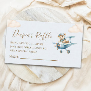 Tarjeta De Recepción Watercolor Bear Baby shower boy