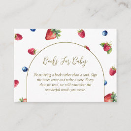 Tarjeta De Recepción Watercolor Berry Sweet Baby Shower Books For Baby