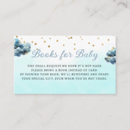 Tarjeta De Recepción Watercolor Blue Teddy Bear Boy Boys for Baby