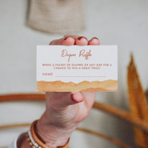 Watercolor Boho Abstract Desert Diaper Raffle